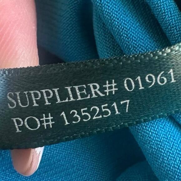 Lauren Ralph Lauren Teal Knot Front Dress – Size 8 - Picture 8 of 8